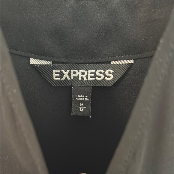 Express - Black Button-Down Women's Top - Picture 2 of 3